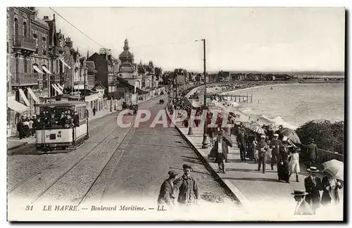 Le Havre - Boulevard Maritime - tramway - Cartes postales