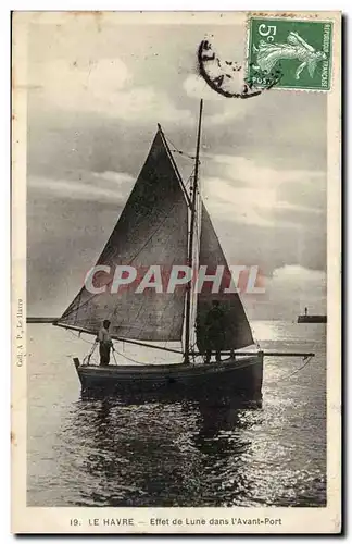 Le Havre - Effet de Lune dans l&#39Avant Port Cartes postales