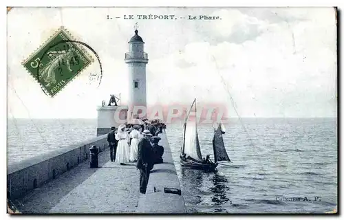 Le Treport - Le Phare - lighthouse Ansichtskarte AK