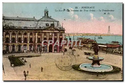 Bordeaux - La Bourse - Fontaine des Trois Graces - Le Transbordeur Cartes postales