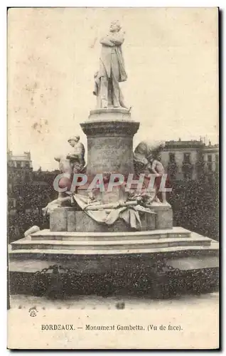 Bordeaux - Monument Gambetta Cartes postales