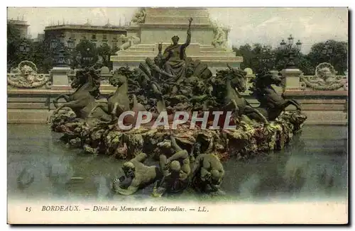 Bordeaux - Detail du Monument des Girondins Ansichtskarte AK