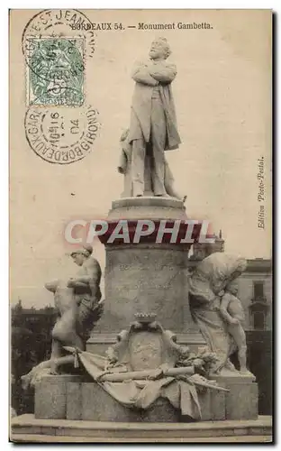 Bordeaux - Monument Gambetta Cartes postales