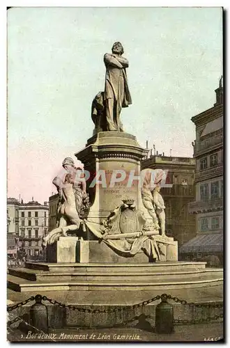 Bordeaux - Monument de Leon Gambetta Cartes postales