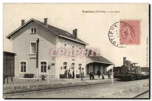 Captieux - La Gare Ansichtskarte AK