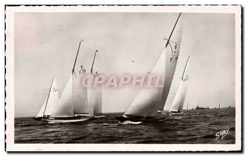 Cap Ferret - Yachts en course - bateau - Cartes postales