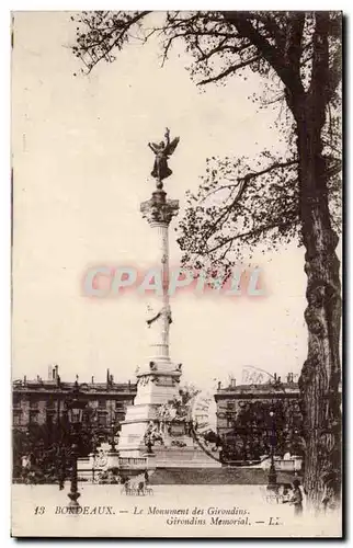 Bordeaux - Le Monument des Girondins Cartes postales