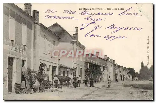 Captieux - Route de Bazas Ansichtskarte AK (cheval tres animee)