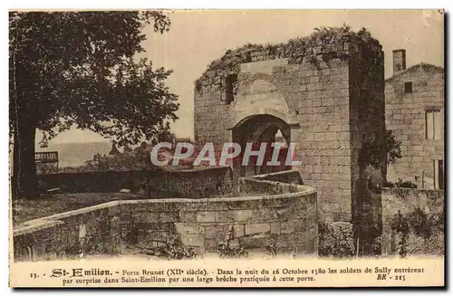 Saint Emilion - Porte Brunet XII siecle Ansichtskarte AK