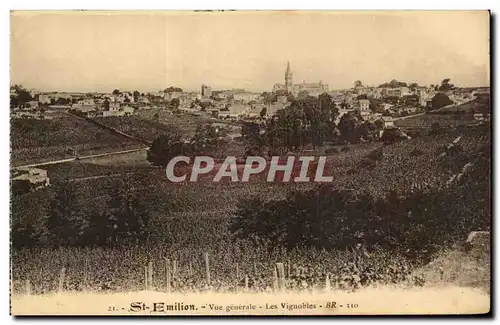 Saint Amilion Cartes postales Vue generale Les vignobles