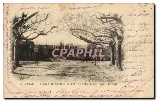 Bazas Cartes postales Viaduc du chemin de fer Vue des allees Saint Sauveur