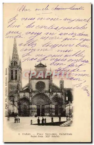 Bazas Cartes postales Place Nationale Cathedrale Saint Jean