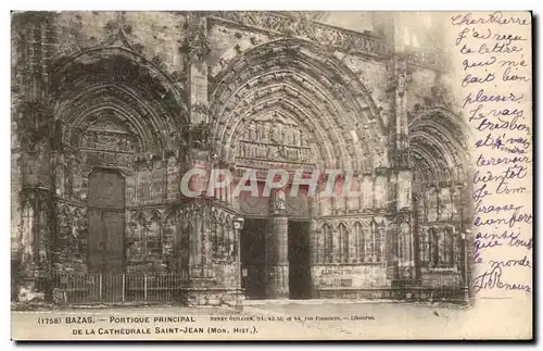 Cartes postales Bazas Portique principal de la cathedrale sAint Jean