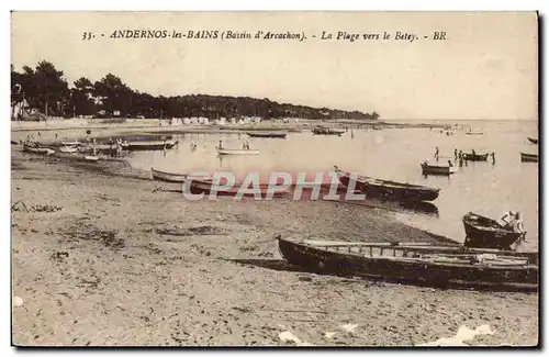 Andernos les Bains Cartes postales La plage vers le Beley