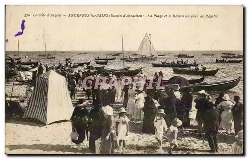 Andernos les Bains Cartes postales La plage et le bassin un jour de regates