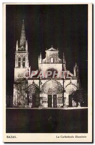 Bazas Cartes postales La cathedrale illuminee