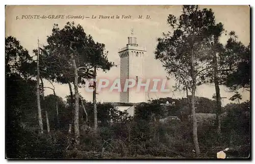 Pointe de Grave Cartes postales Le phare et la foret (lighthouse)