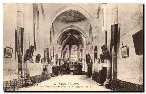 Saint Emilion Cartes postales Vue interieure de l'eglise collegiale