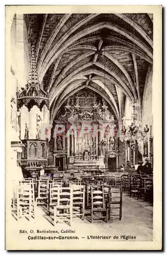 Cadillac sur Garonne Ansichtskarte AK Interieur de l&#39eglise