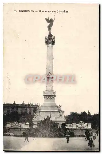 Bordeaux Cartes postales Monument des Girondins