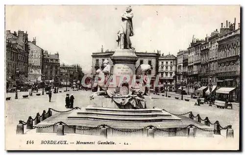 Bordeaux Cartes postales Monument Gambetta