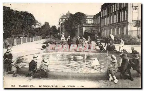 Bordeaux Cartes postales Le jardin public la terrasse (enfants)