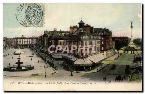 Bordeaux Cartes postales Cours du Trente Juillet et les allees de Tourny