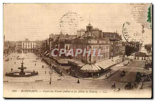 Bordeaux Cartes postales Cours du Trente Juillet et les allees de Tourny