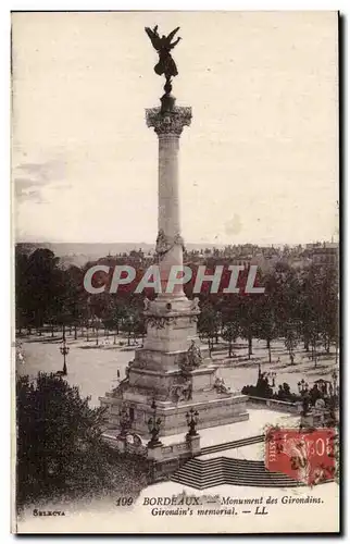 Bordeaux Cartes postales Monument des Girondins