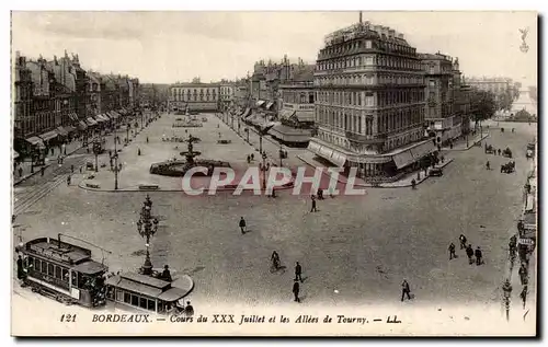 Bordeaux Cartes postales Cours du XXX Juillet et les allees de Tourny