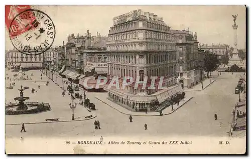 Bordeaux Cartes postales Allees de Tourny et Cours du XXX Juillet