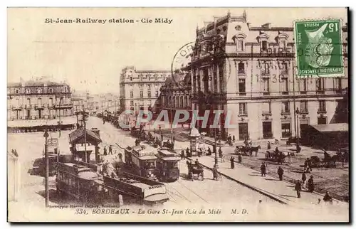 Bordeaux Cartes postales La gare St Jean (Cie du Midi)