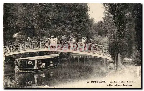 Bordeaux Cartes postales Jardin Public Le pont