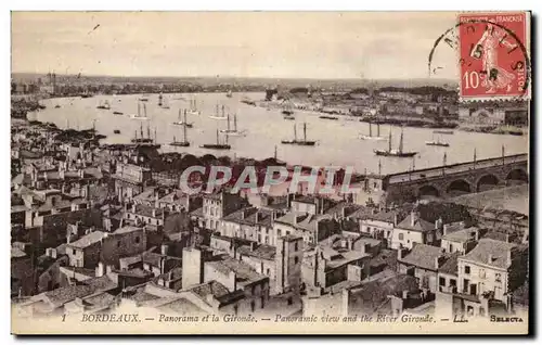 Bordeaux Ansichtskarte AK Panorama de la Gironde