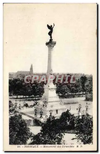 Bordeaux Cartes postales Monument des Girondins