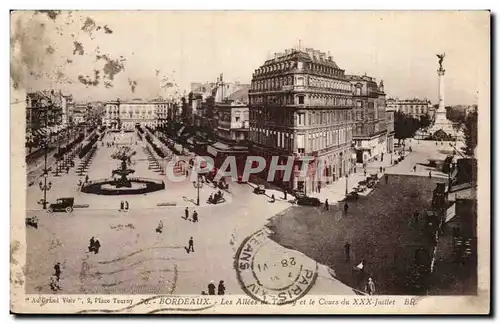 Bordeaux Cartes postales Les allees de Tourny et le cours du XXX juillet