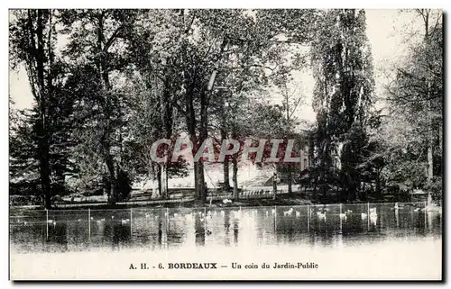 Bordeaux Ansichtskarte AK Un coin du jardin public