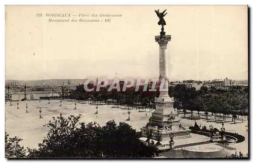 Bordeaux Ansichtskarte AK Place des Quinconces Monument des Girondins