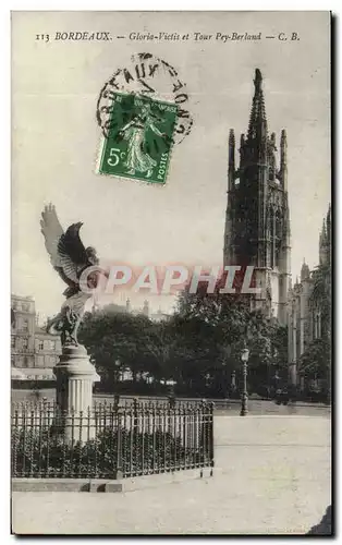 Bordeaux Cartes postales Gloria Victis et Tour Pey Berland