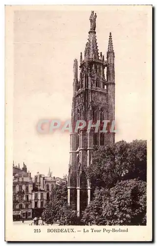 Bordeaux Cartes postales La Tour Pey Berland