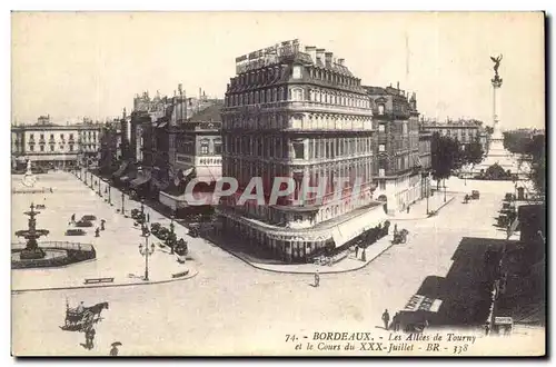 Bordeaux Cartes postales Les allees de Tourny et le cours du XXX Juillet