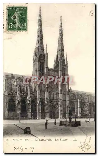 Bordeaux Ansichtskarte AK La cathedrale Les fleches