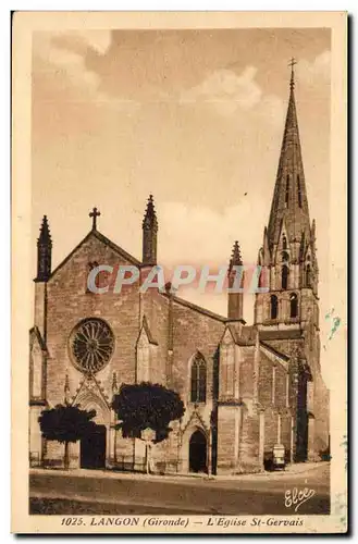 Langon Cartes postales L'eglise Saint Gervais