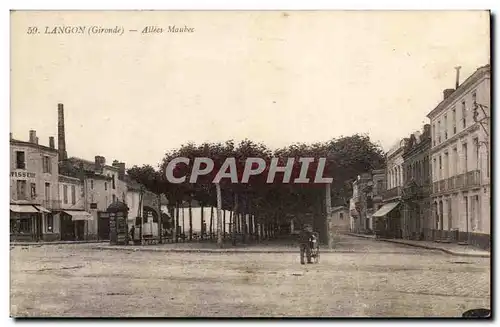 Langon Cartes postales Les allees Maubec