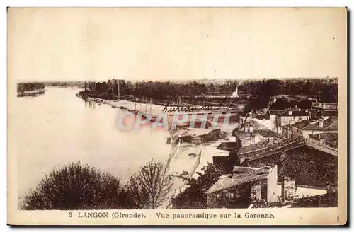 Langon Cartes postales Vue panoramique sur la Garonne