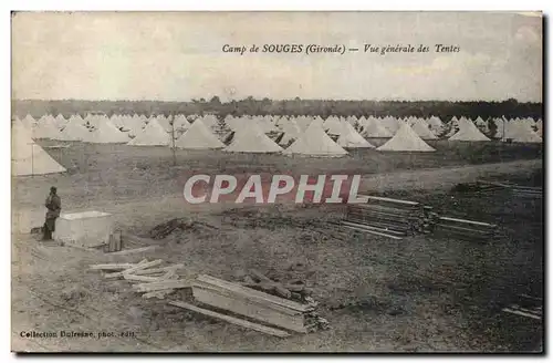 Camp militaire de Souges Ansichtskarte AK Vue generale des tentes