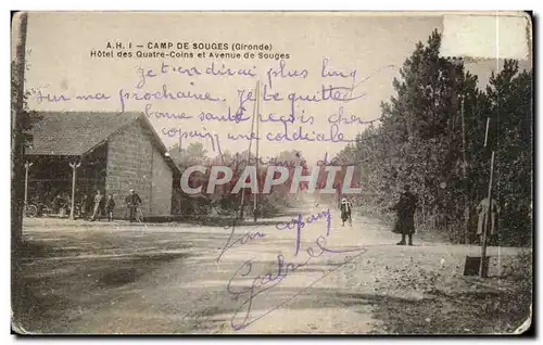 Camp de Souges Cartes postales Hotel des quatre coins et avenue de Souges