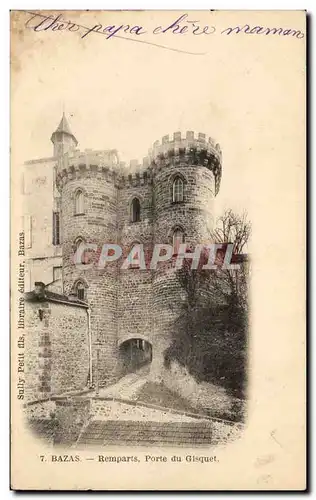 Cartes postales Bazas Remparts Porte du Gisquet