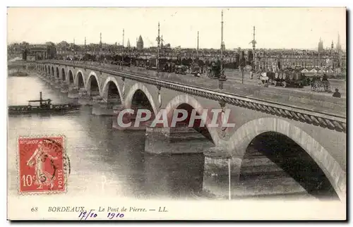 Cartes postales Bordeaux Le pont de pierre