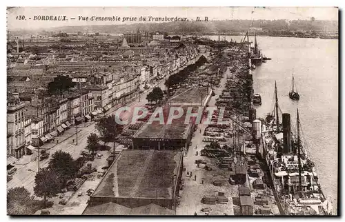 Cartes postales Bordeaux Vue d'ensemble prise du transbordeur